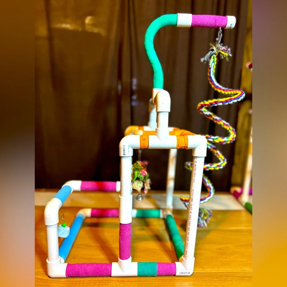 Handmade Bird Perch/Play gym